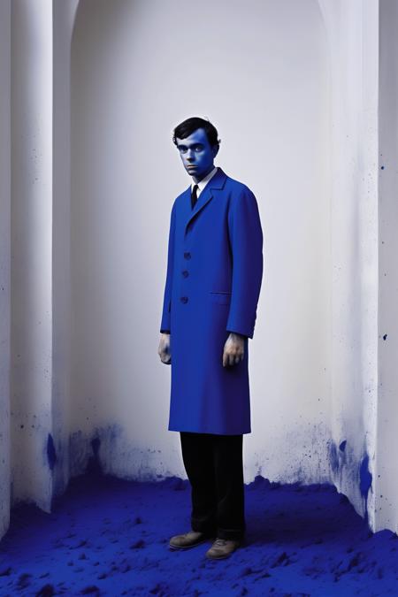 01291-2454106484-_lora_Yves Klein Style_1_Yves Klein Style - an evocative Yves Klein composition, a short, hunchbacked man with sad eyes becomes.png